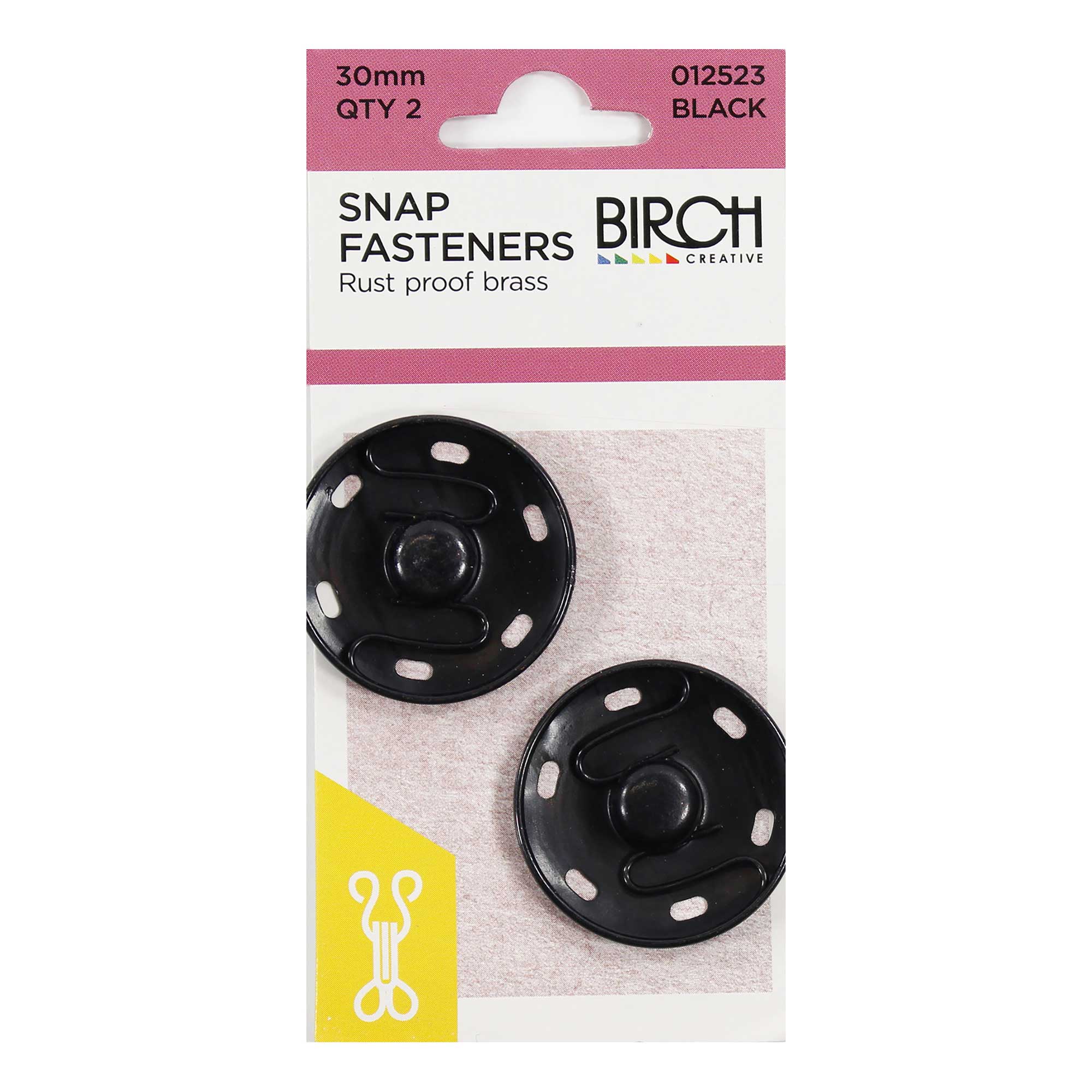 PRESS STUDS METAL 30MM 2PK » Birch Wholesale