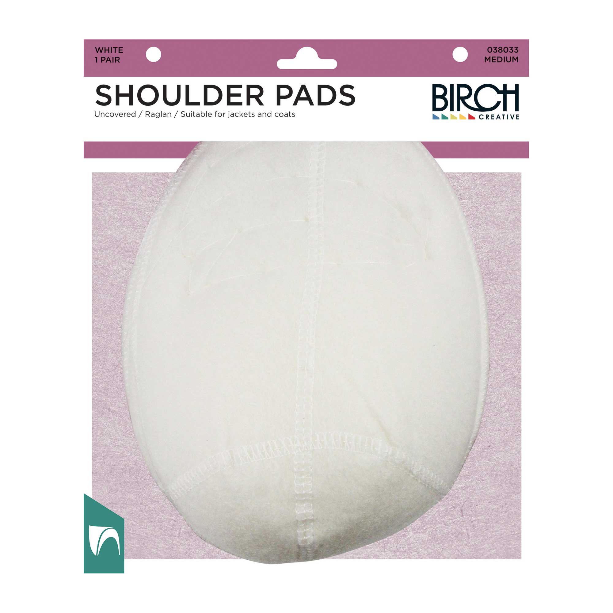 SHOULDER PADS WHITE 038033 » Birch Wholesale