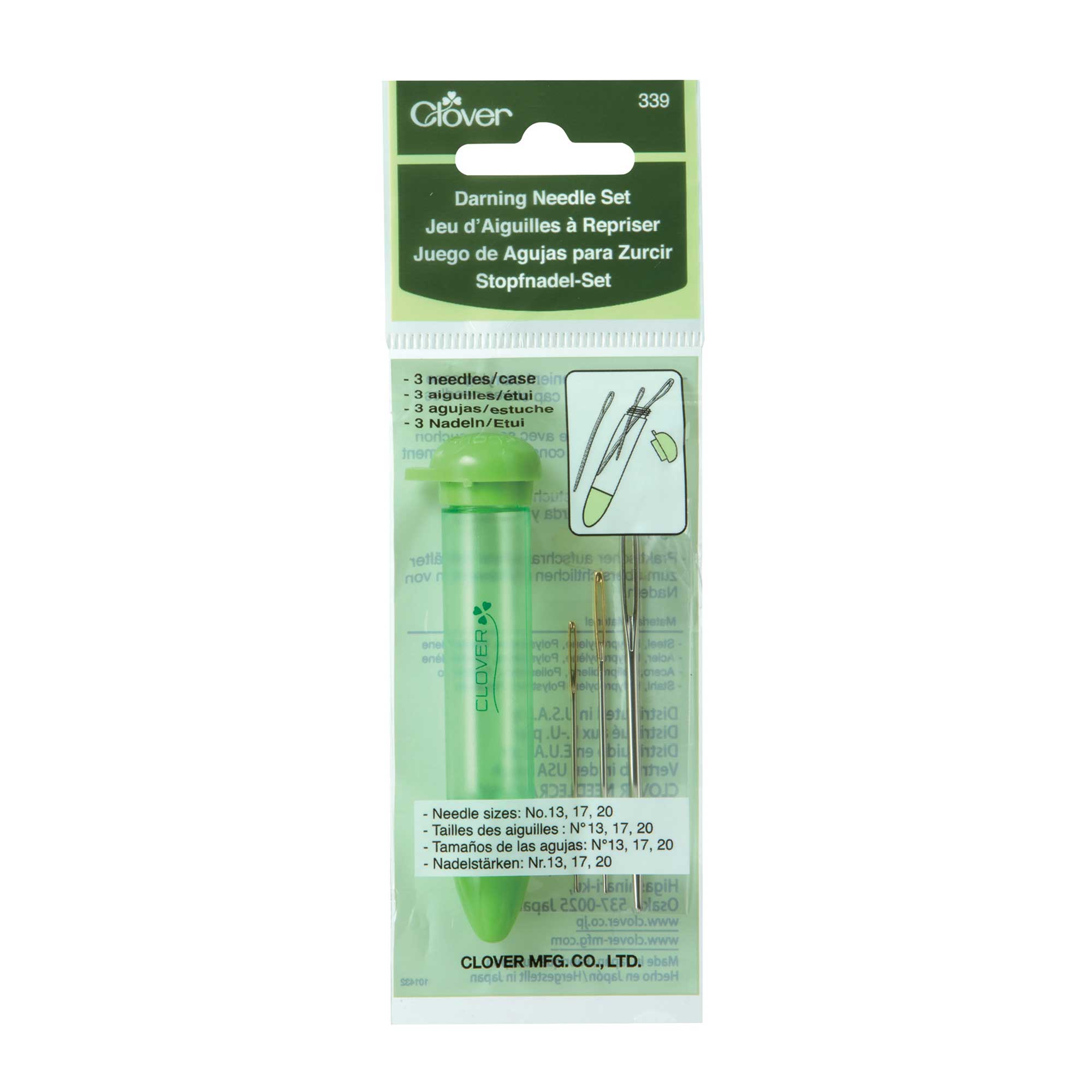 CLOVER DARNING NEEDLES SET GREEN 339 » Birch Wholesale