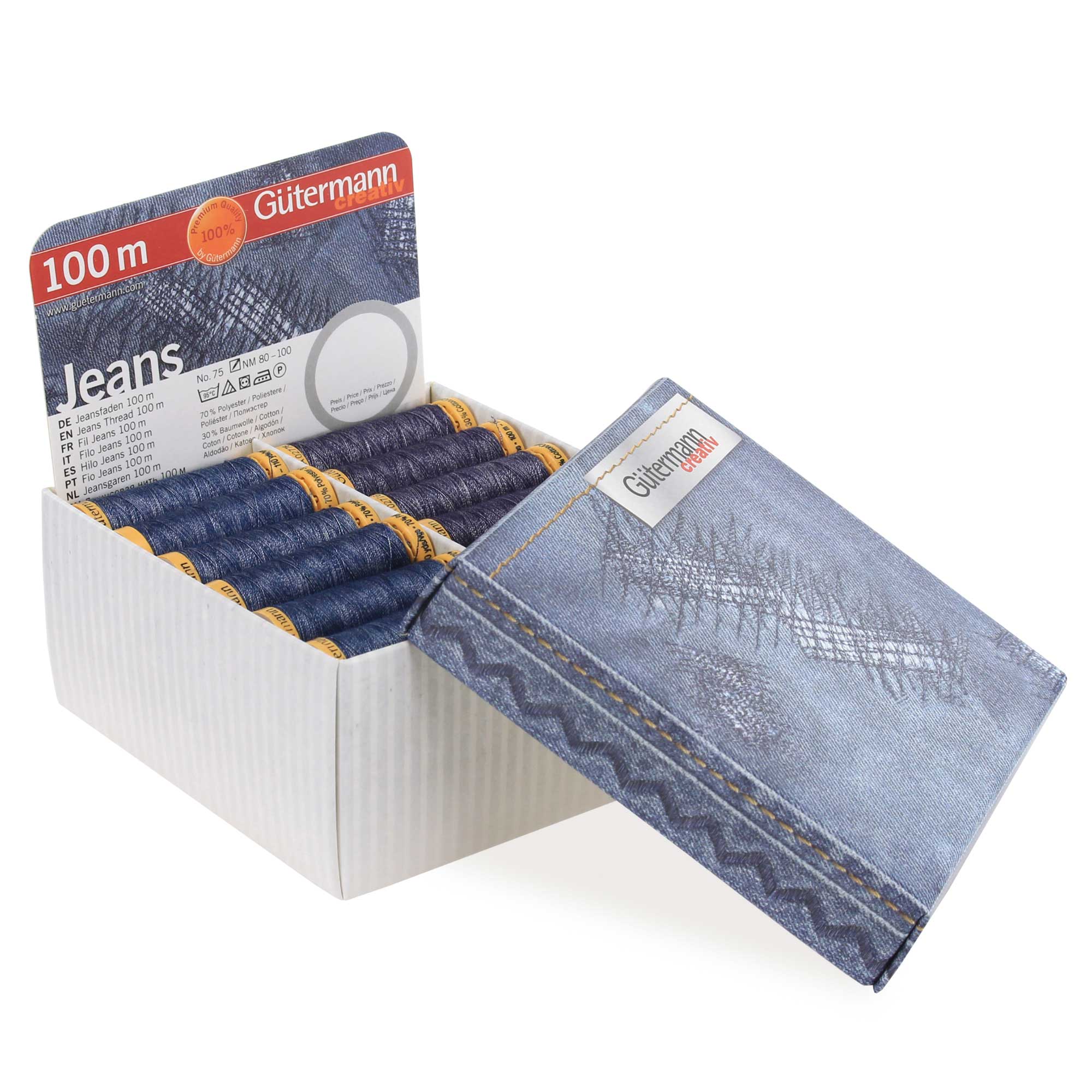 Gutermann BULKYLOCK, Poliestere, Verde/Grigio, Taglia Unica, 1000 Unità