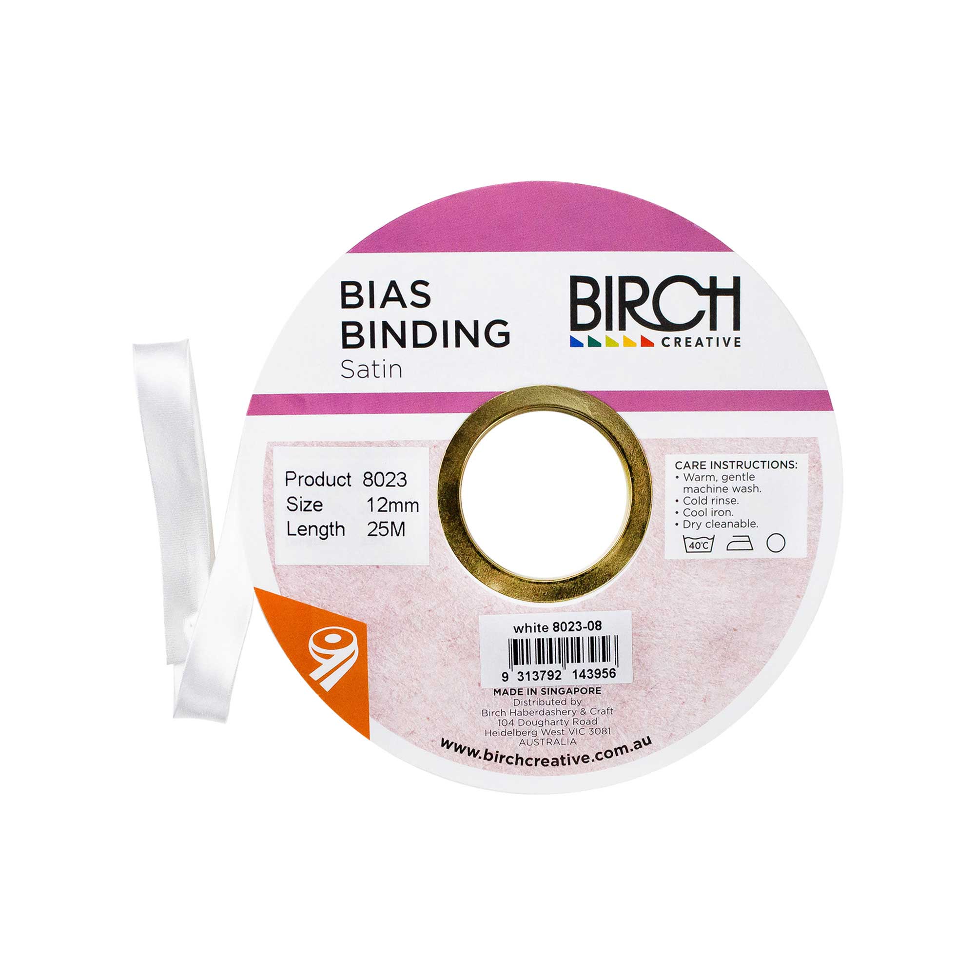 BIAS BINDING SATIN 12MMx25MT » Birch Wholesale