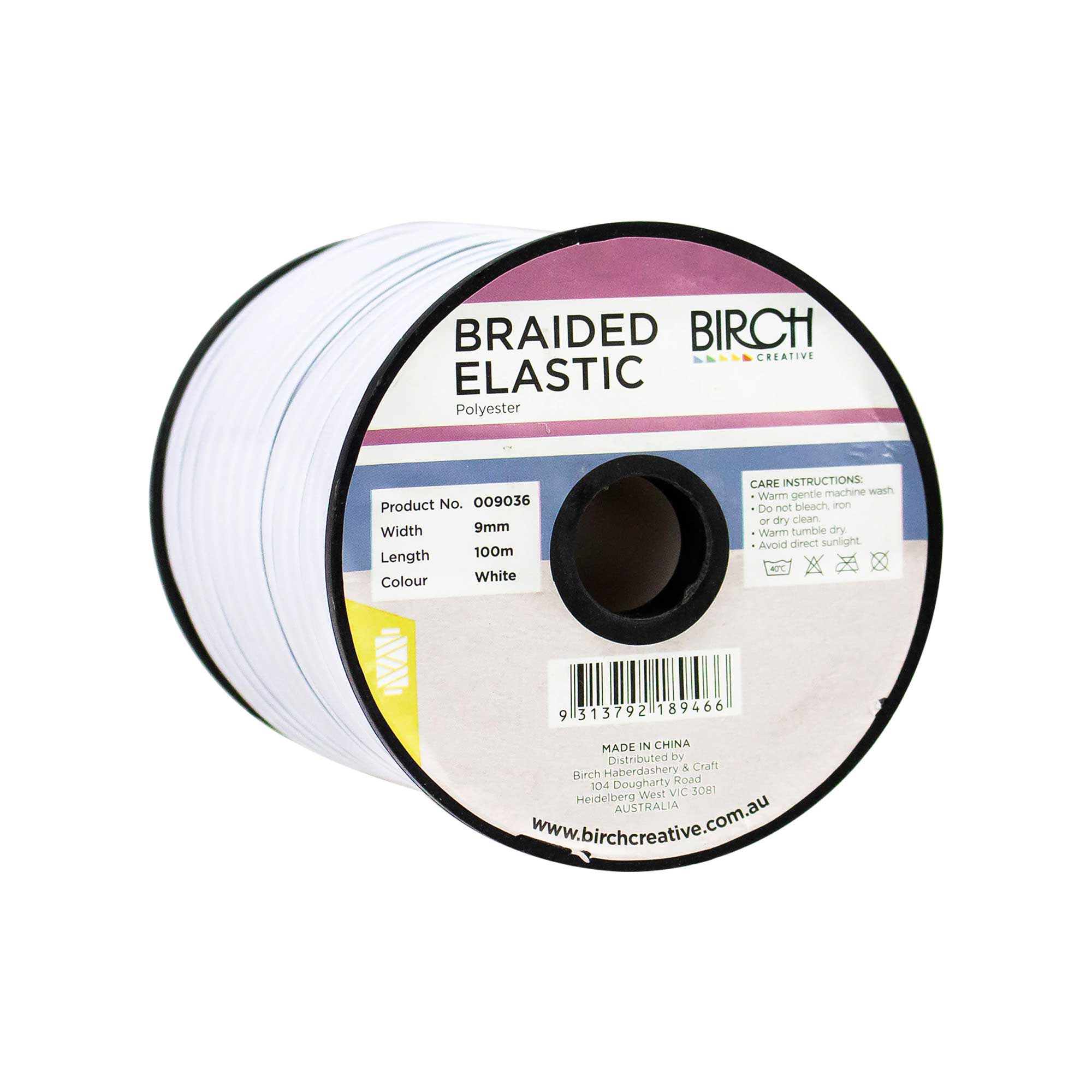 ELASTIC BRAIDED ROLL 9MMx100MT » Birch Wholesale