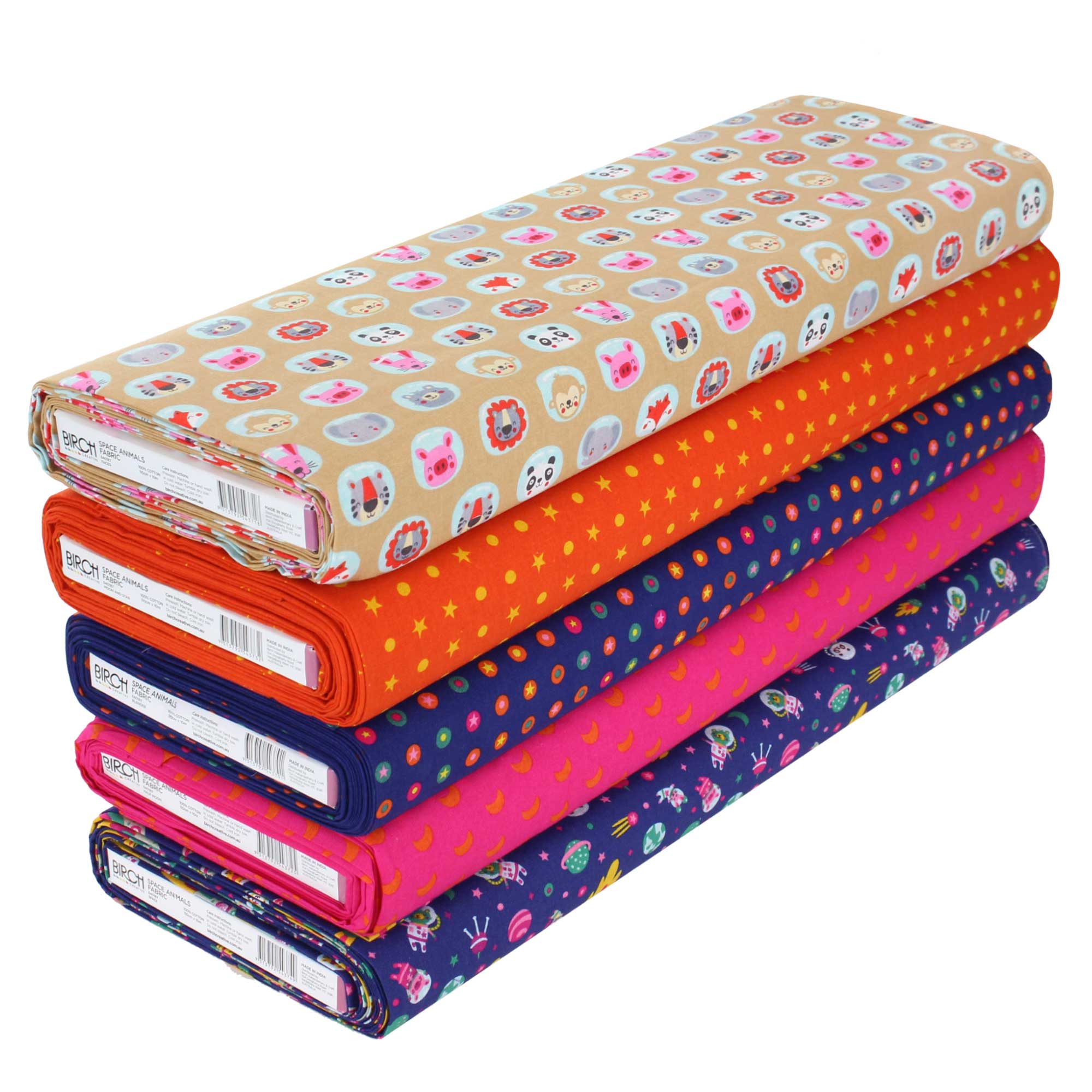 BIRCH FABRIC SPACE ANIMALS 110CM X 10MT 100 CTN » Birch Wholesale